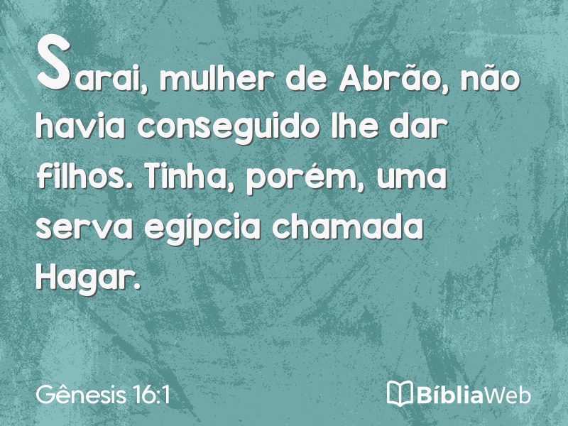 Gênesis 16:1 em imagem para compartilhar