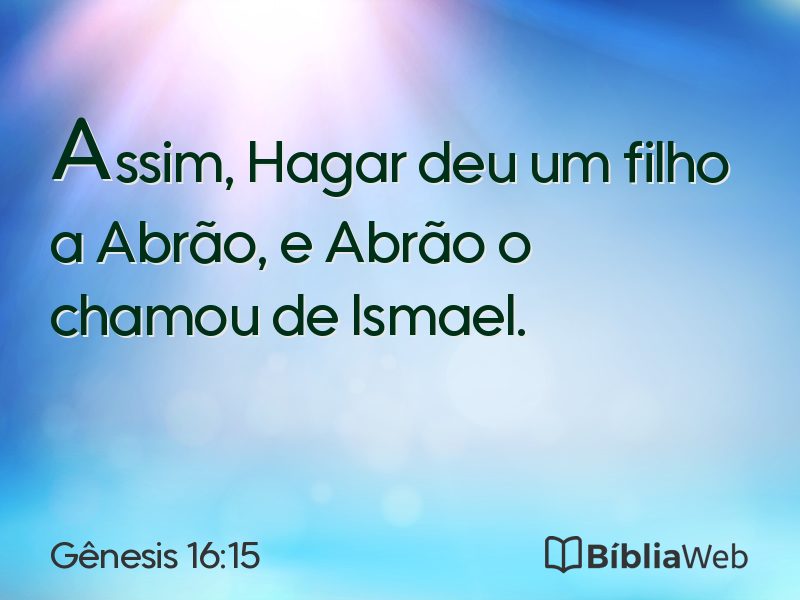 Gênesis 16:15 em imagem para compartilhar
