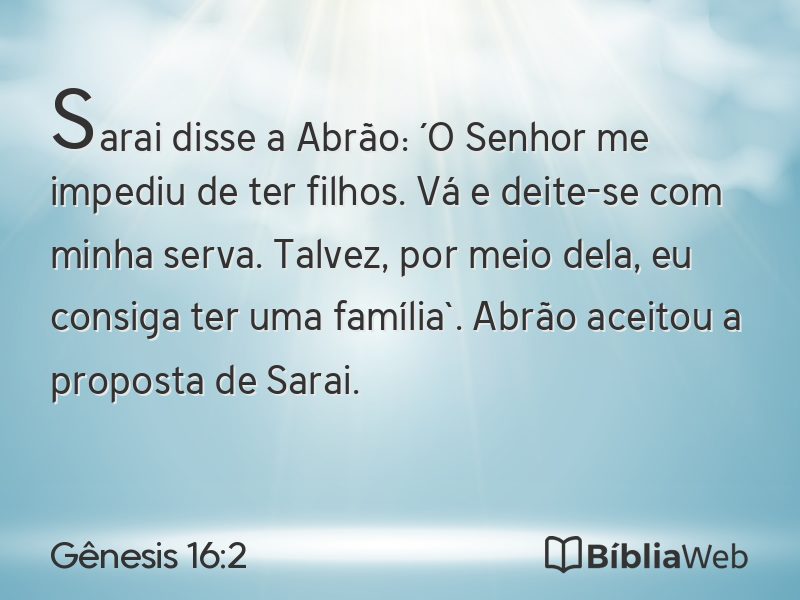 Gênesis 16:2 em imagem para compartilhar