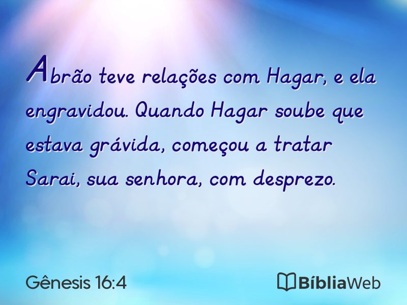 Gênesis 16:4 em imagem para compartilhar