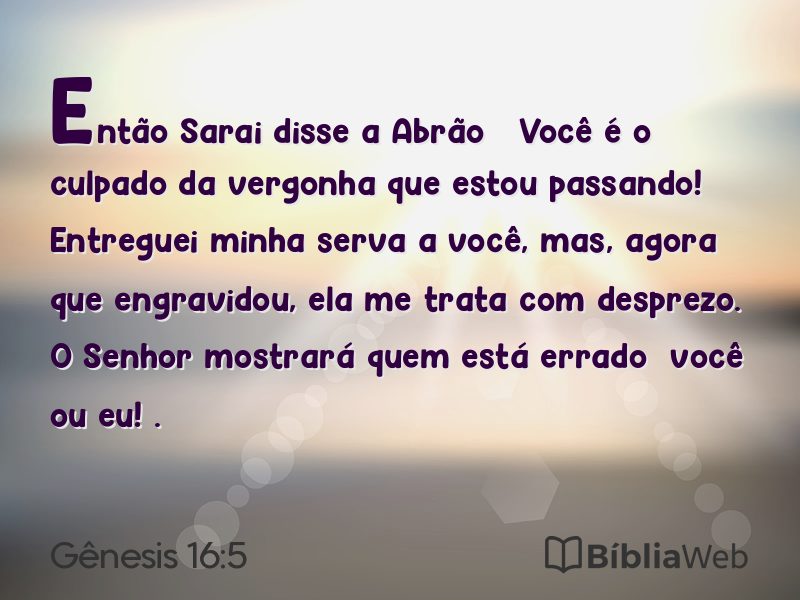 Gênesis 16:5 em imagem para compartilhar
