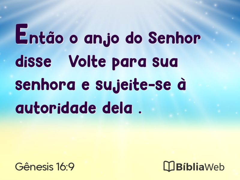 Gênesis 16:9 em imagem para compartilhar