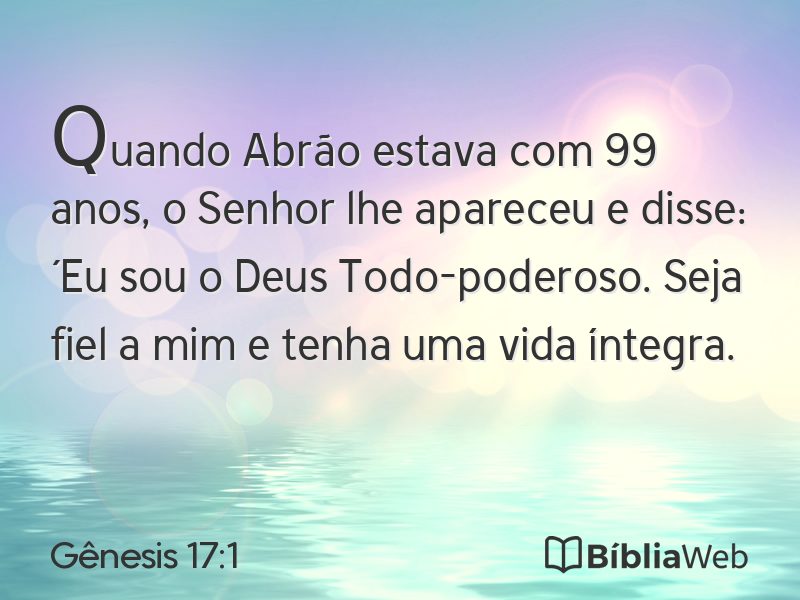 Gênesis 17:1 em imagem para compartilhar
