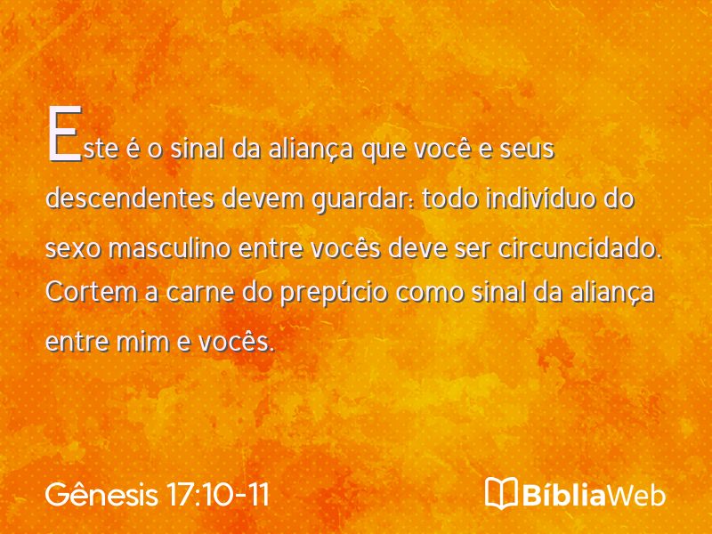 Gênesis 17:10-11 em imagem para compartilhar