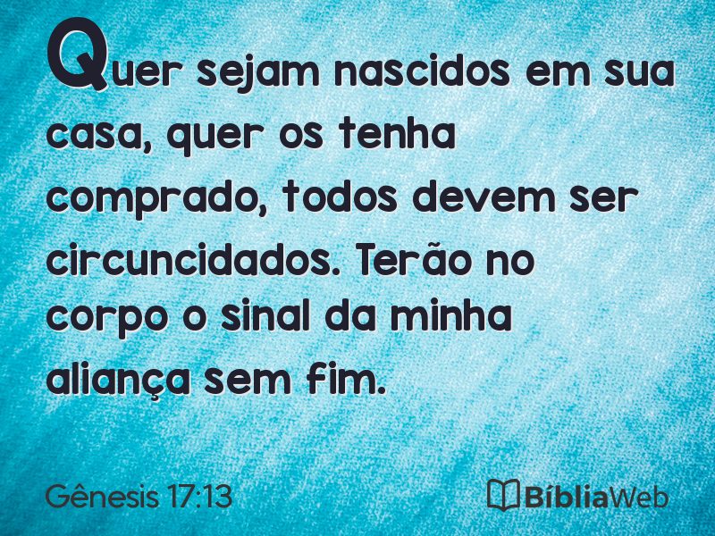 Gênesis 17:13 em imagem para compartilhar