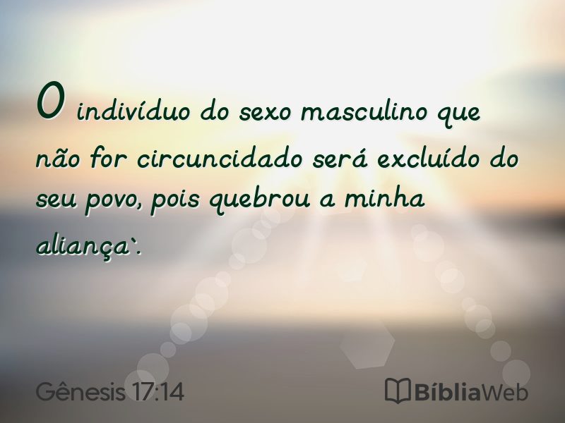 Gênesis 17:14 em imagem para compartilhar