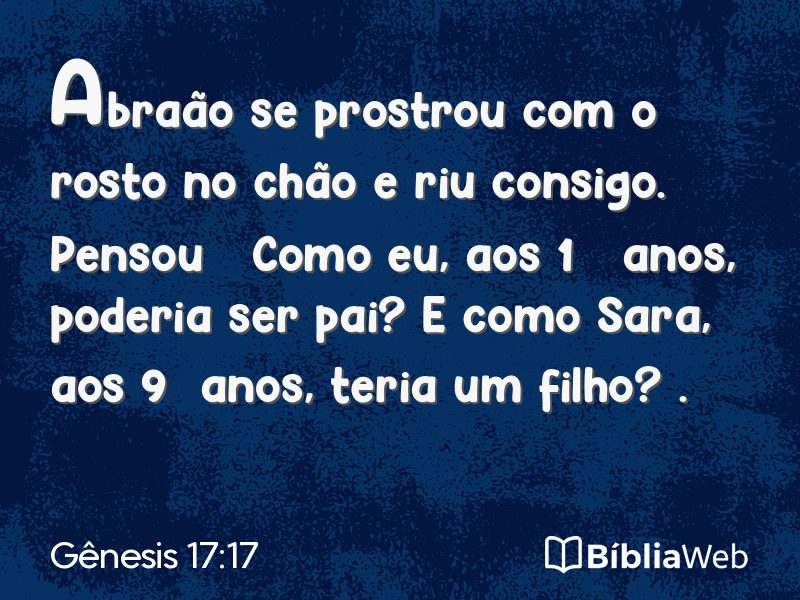 Gênesis 17:17 em imagem para compartilhar