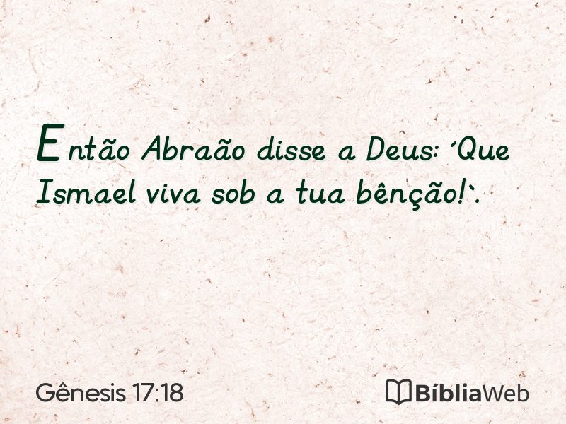 Gênesis 17:18 em imagem para compartilhar