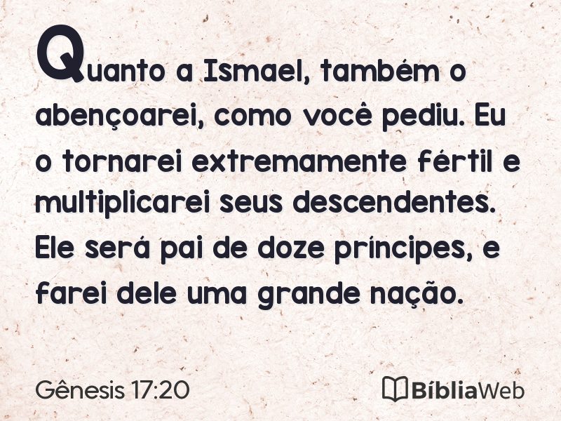 Gênesis 17:20 em imagem para compartilhar
