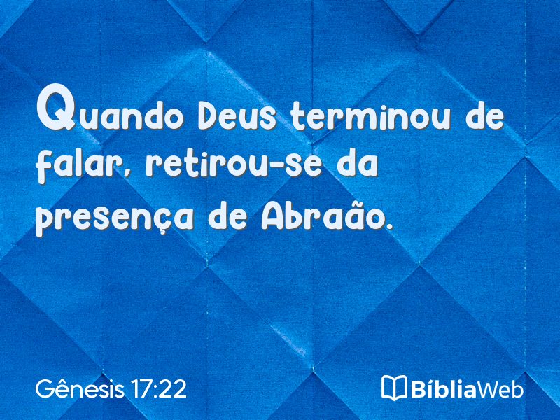 Gênesis 17:22 em imagem para compartilhar