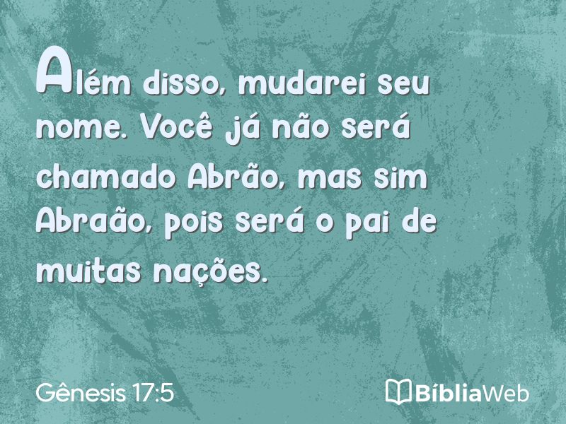 Gênesis 17:5 em imagem para compartilhar