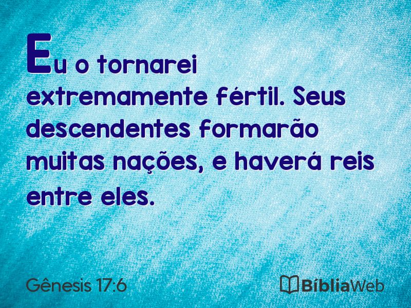 Gênesis 17:6 em imagem para compartilhar