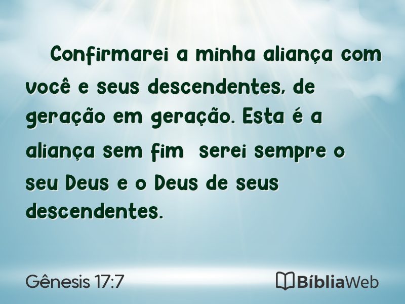 Gênesis 17:7 em imagem para compartilhar