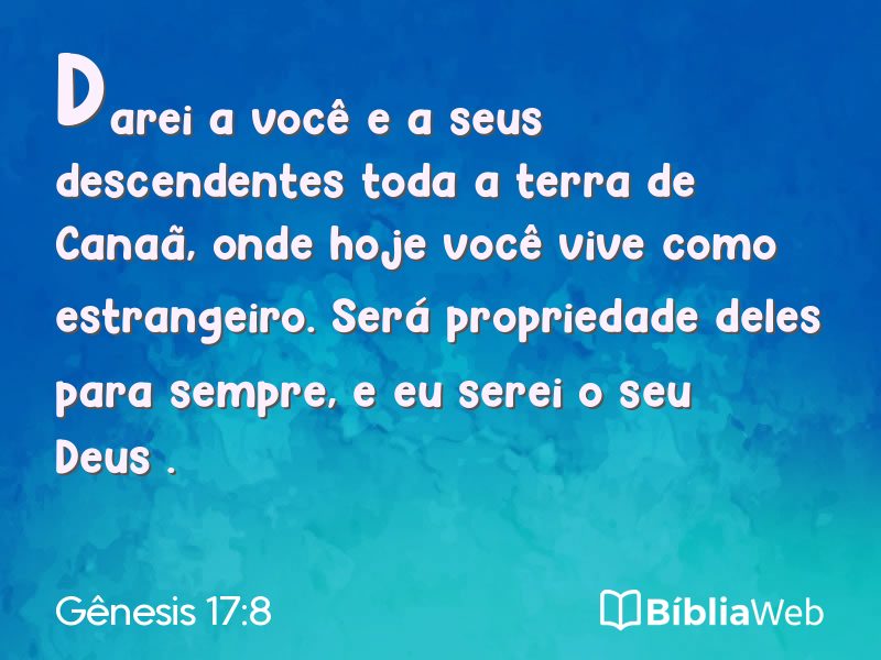 Gênesis 17:8 em imagem para compartilhar