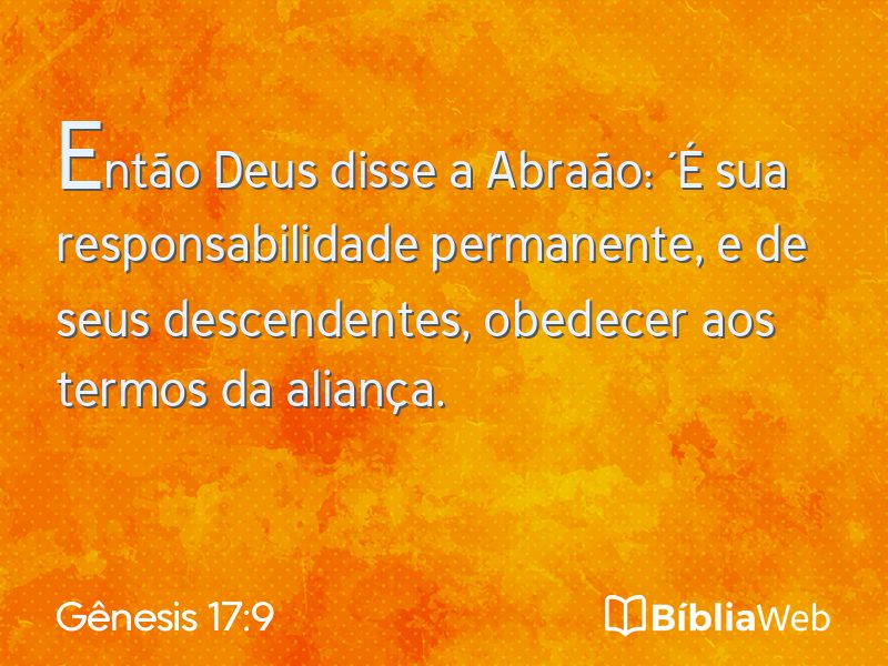 Gênesis 17:9 em imagem para compartilhar