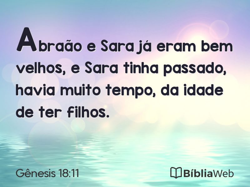 Gênesis 18:11 em imagem para compartilhar