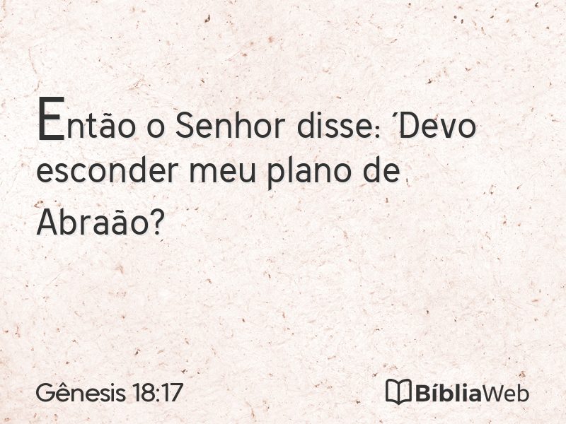 Gênesis 18:17 em imagem para compartilhar