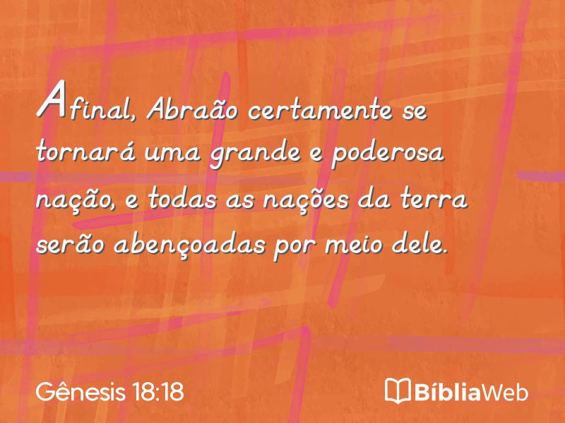 Gênesis 18:18 em imagem para compartilhar
