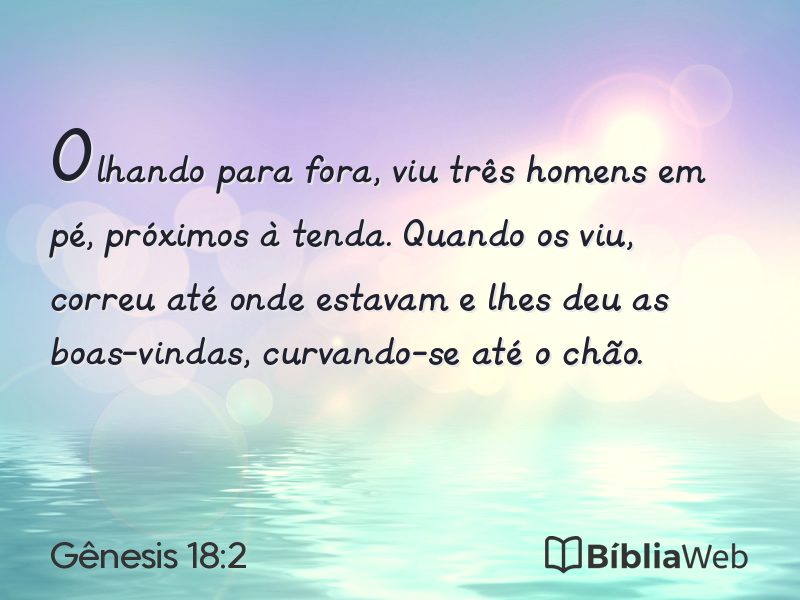Gênesis 18:2 em imagem para compartilhar