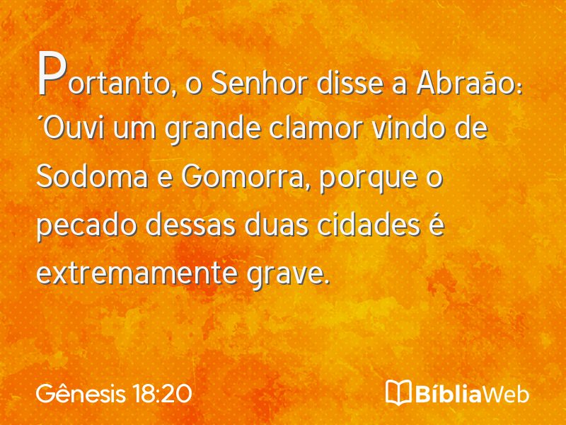Gênesis 18:20 em imagem para compartilhar