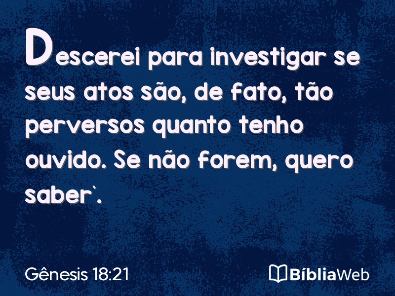 Gênesis 18:21 em imagem para compartilhar