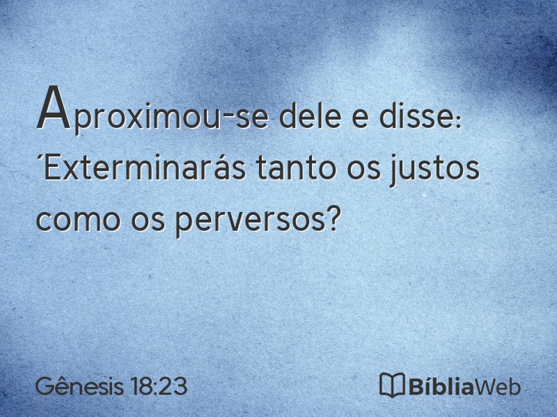 Gênesis 18:23 em imagem para compartilhar