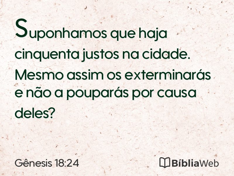 Gênesis 18:24 em imagem para compartilhar