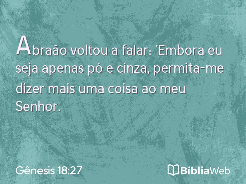 Gênesis 18:27 em imagem para compartilhar