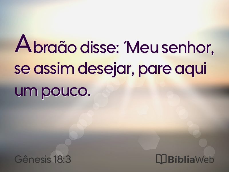Gênesis 18:3 em imagem para compartilhar