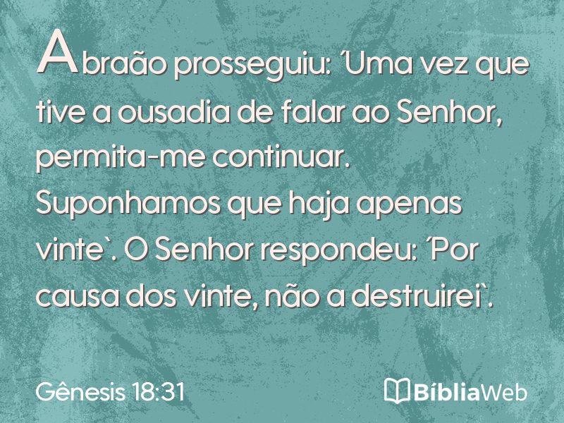 Gênesis 18:31 em imagem para compartilhar
