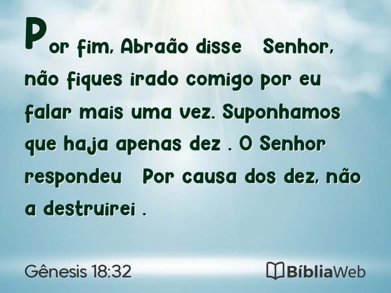 Gênesis 18:32 em imagem para compartilhar
