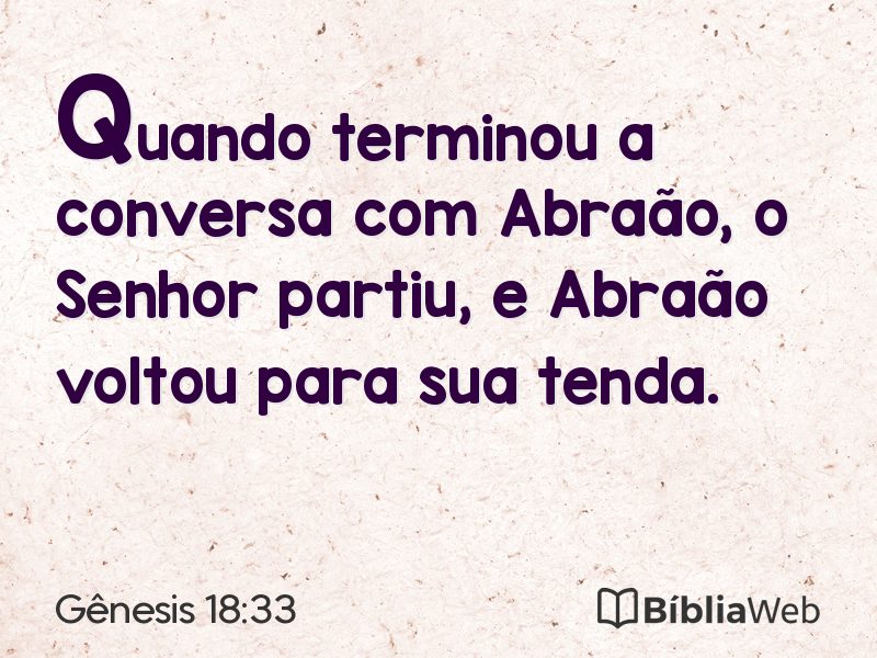 Gênesis 18:33 em imagem para compartilhar