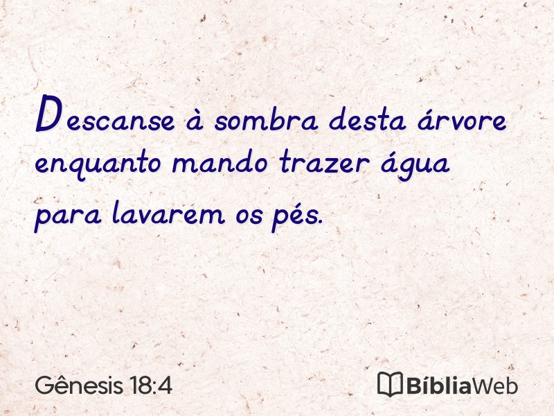 Gênesis 18:4 em imagem para compartilhar