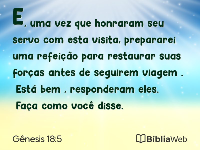 Gênesis 18:5 em imagem para compartilhar