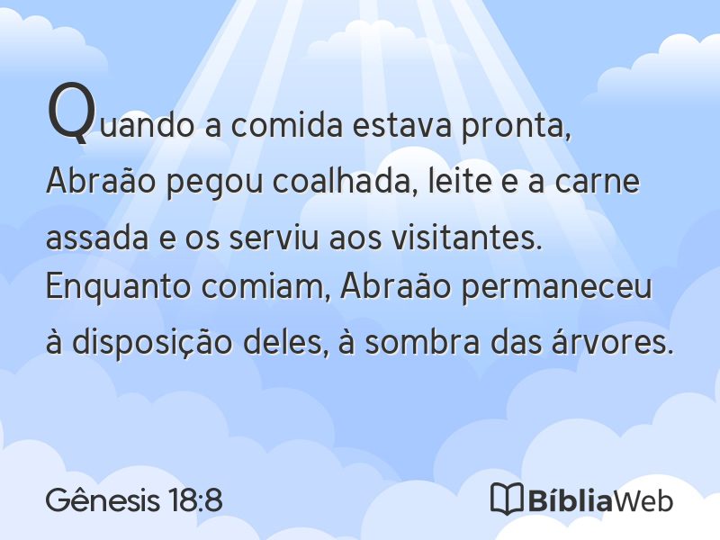 Gênesis 18:8 em imagem para compartilhar
