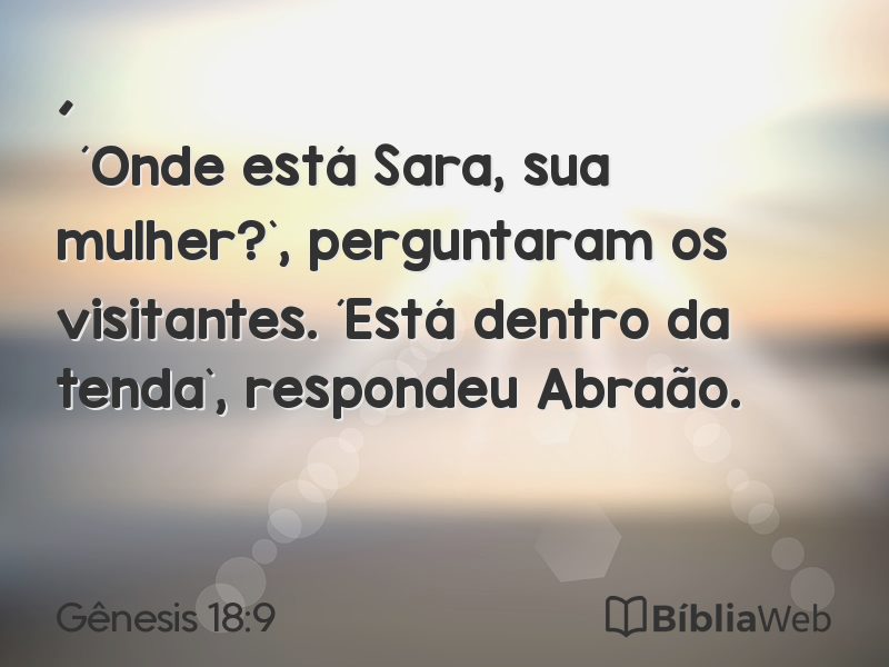Gênesis 18:9 em imagem para compartilhar