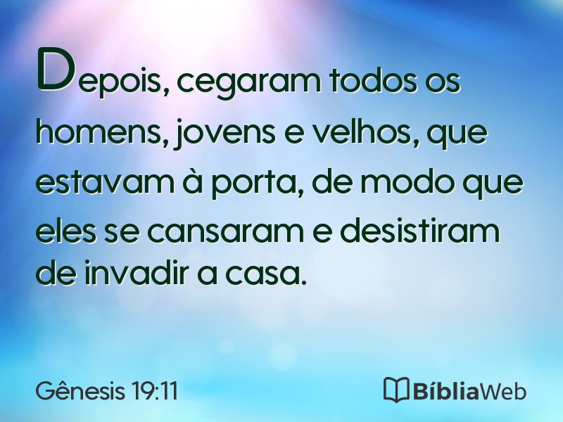 Gênesis 19:11 em imagem para compartilhar