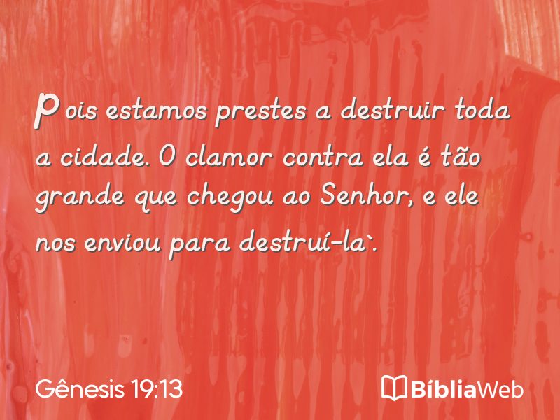 Gênesis 19:13 em imagem para compartilhar