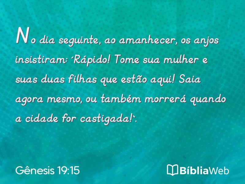 Gênesis 19:15 em imagem para compartilhar