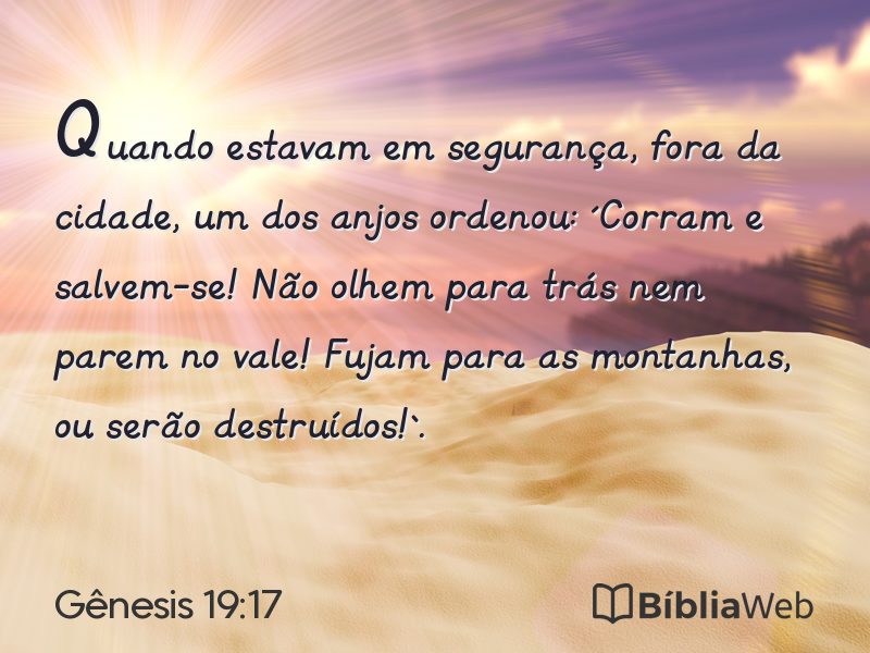 Gênesis 19:17 em imagem para compartilhar