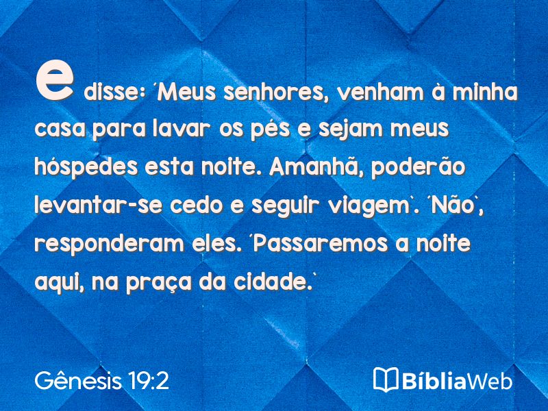 Gênesis 19:2 em imagem para compartilhar