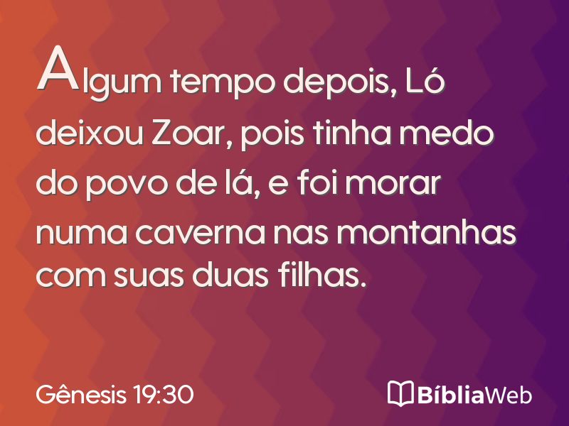 Gênesis 19:30 em imagem para compartilhar