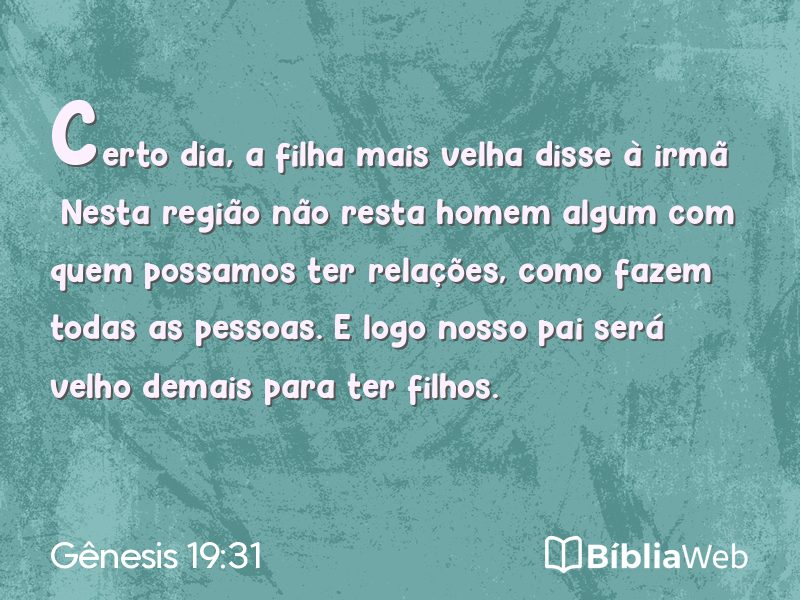Gênesis 19:31 em imagem para compartilhar