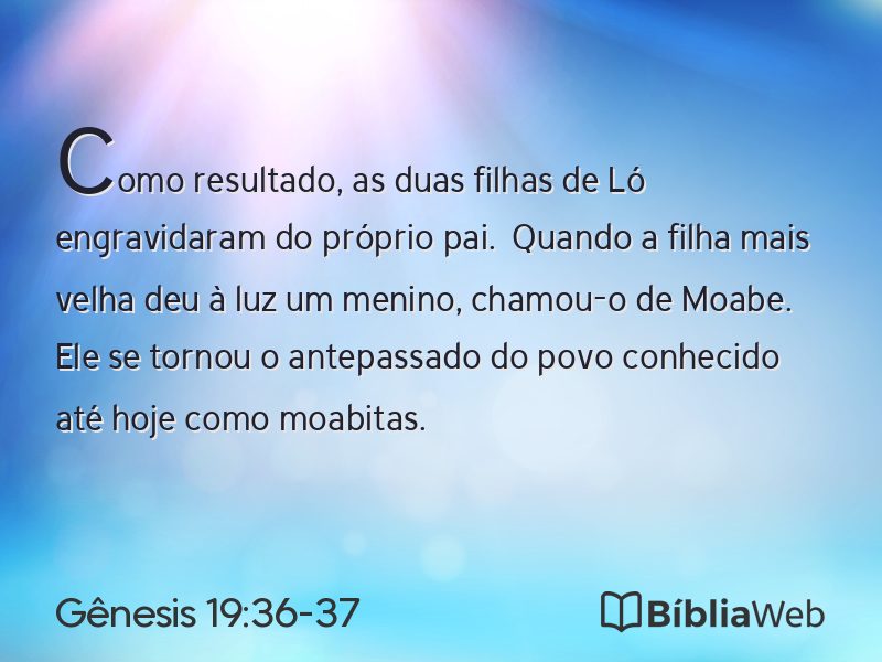 Gênesis 19:36-37 em imagem para compartilhar