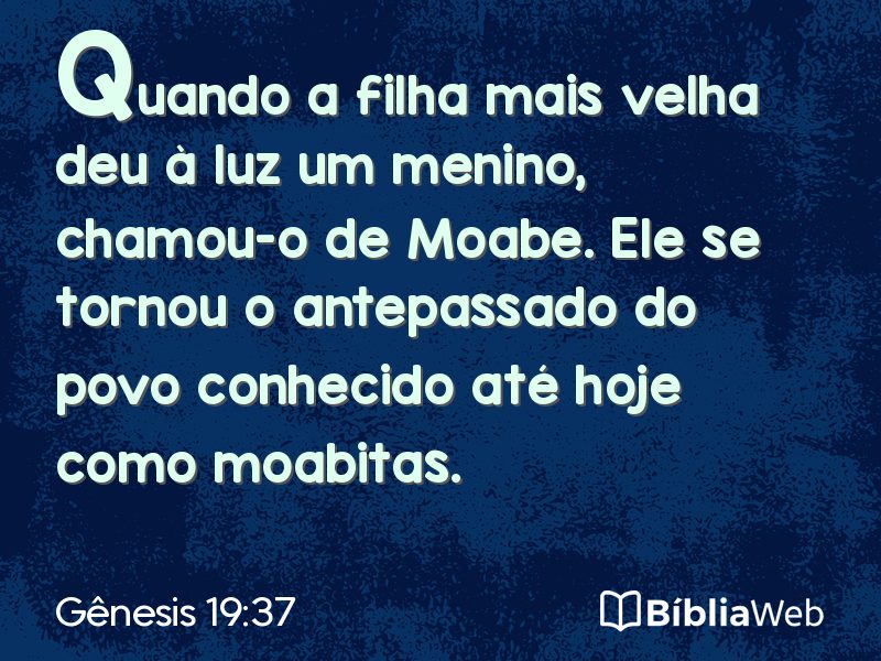 Gênesis 19:37 em imagem para compartilhar