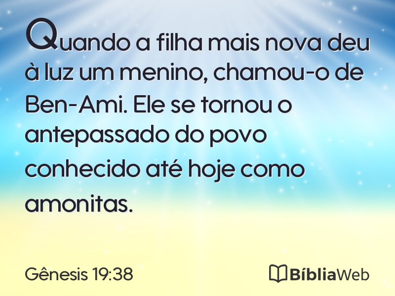 Gênesis 19:38 em imagem para compartilhar