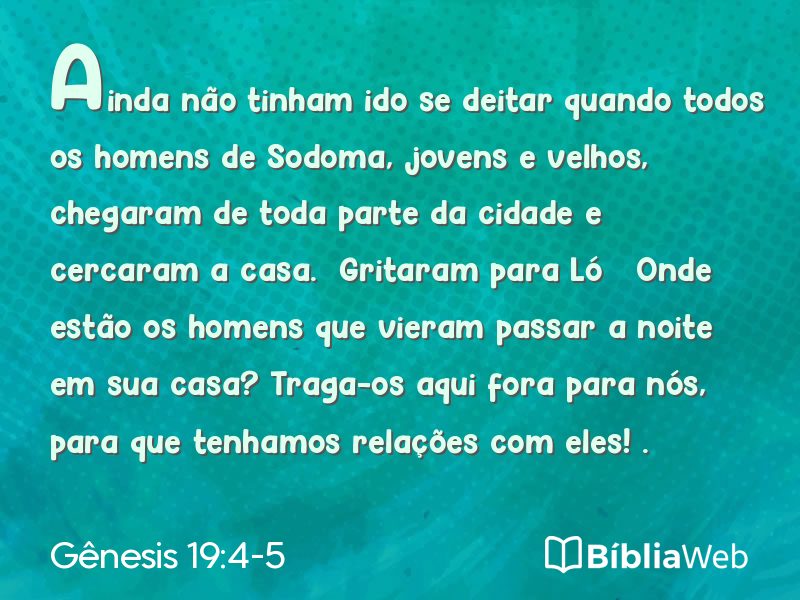 Gênesis 19:4-5 em imagem para compartilhar