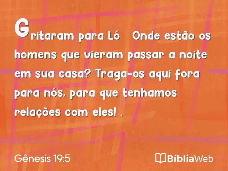Gênesis 19:5 em imagem para compartilhar