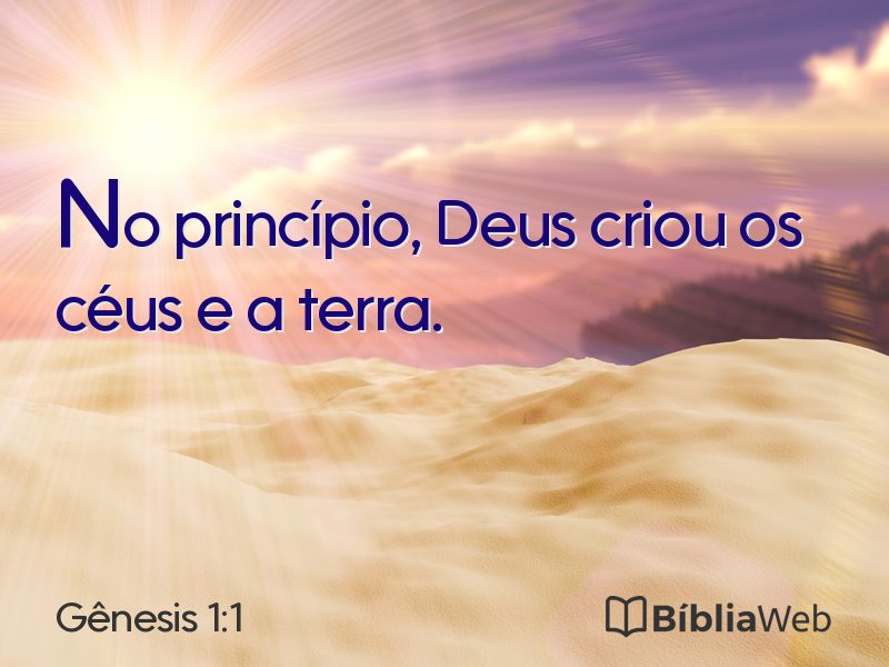 Gênesis 1:1 em imagem para compartilhar