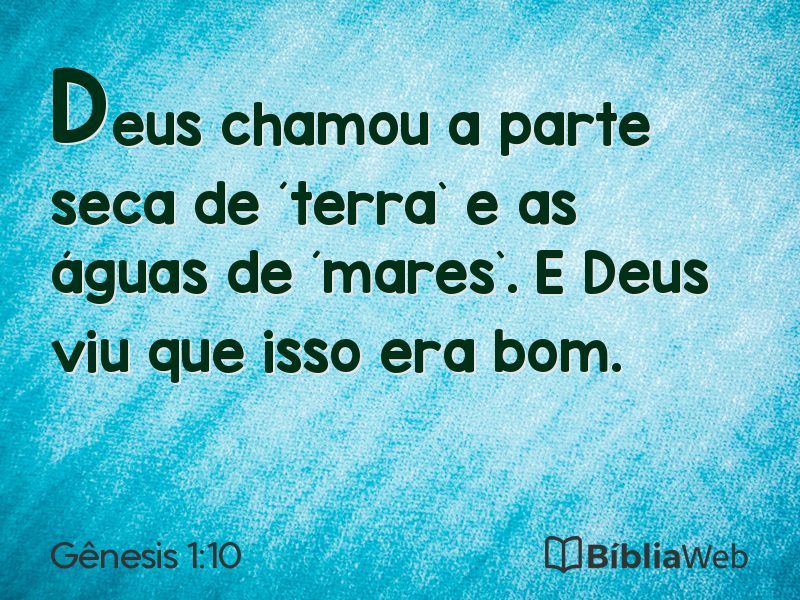 Gênesis 1:10 em imagem para compartilhar